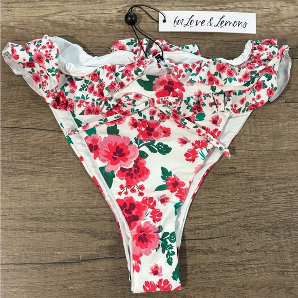For Love And Lemons Other - For Love & Lemons - NWT XS Carnation Ruffle Bikini Bottom